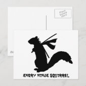 Angry Ninja Squirrel Collectie Briefkaart (Voorkant / Achterkant)