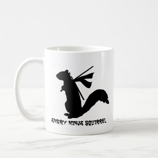 Angry Ninja Squirrel Collectie Koffiemok (Links)