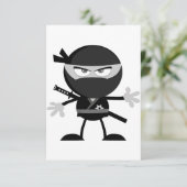 Angry Ninja Warrior Invitations Kaart (Staand voorkant)