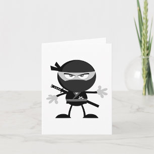 Angry Ninja Warrior Note Cards Kaart