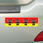 Angry ninjas bumpersticker (Op auto)