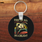 Angry Ossum Driving Funny Quote First Of All I'm A Sleutelhanger (Voorkant)