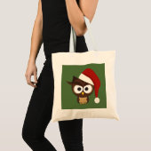 Angry Owl met Santa Hat Tote Bag (Voorkant (product))