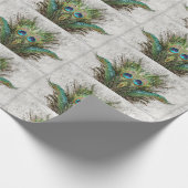 Angry Peacock Abstracte kunst Cadeaupapier (Hoek)