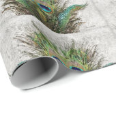 Angry Peacock Abstracte kunst Cadeaupapier (Rol Hoek)