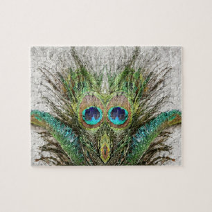 Angry Peacock Abstracte kunst Legpuzzel