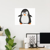 Angry Penguin Glitter Photo Print (Thuiskantoor)