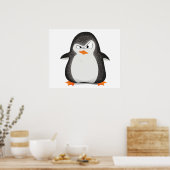 Angry Penguin Glitter Photo Print (Keuken)