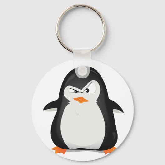Angry Penguin Sleutelhanger (Voorkant)