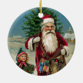 Angry Père Noël céramique ornement de Noël (Dos)