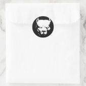 Angry Pitbull Dog Ronde Sticker (Tas)