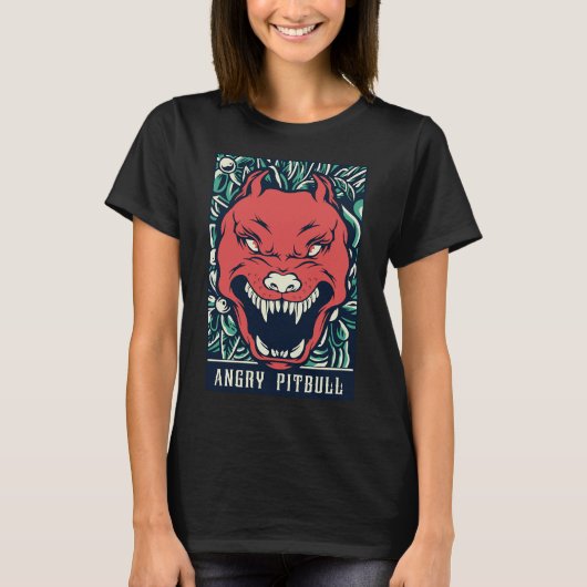 Angry Pitbull T-shirt (Voorkant)