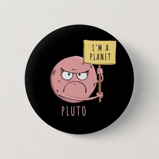 Angry Pluto Ronde Button 5,7 Cm (Voorkant)