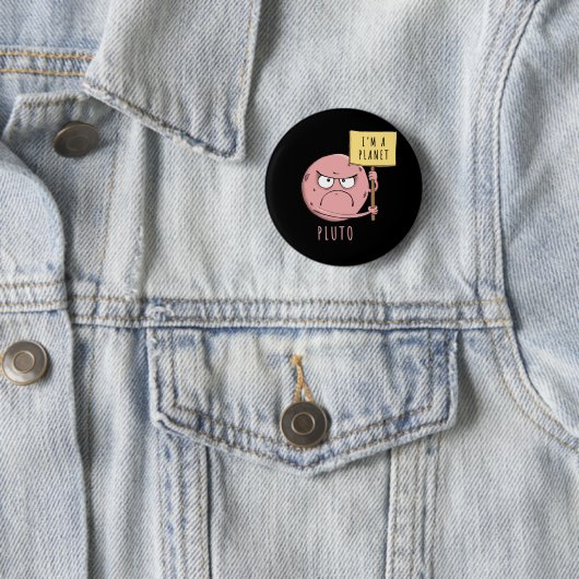 Angry Pluto Ronde Button 5,7 Cm (In situ)