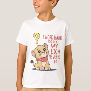 Angry Puff Lion – Schattige Cartoon Lion Cub T-shi T-shirt