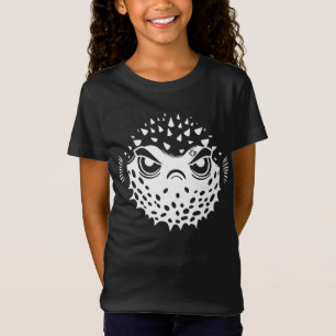 Angry Puffer Fish Grappige Introvert T-shirt