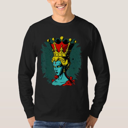 Angry Queen Chess Piece T-shirt (Voorkant)