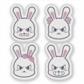 Angry Rabbit Sticker (Voorkant)