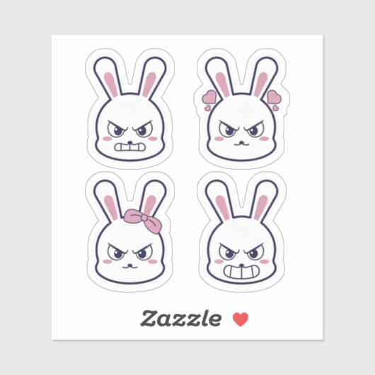 Angry Rabbit Sticker (Vel)