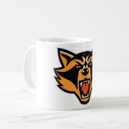 Angry Raccoon Face Coffee Mug (Devant gauche)