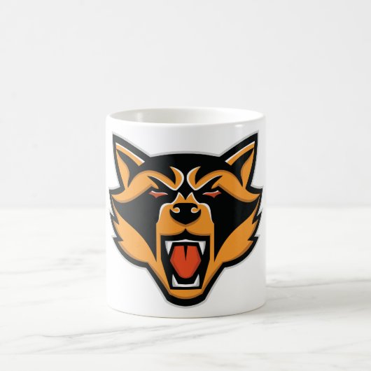 Angry Raccoon Face Coffee Mug (Centre)