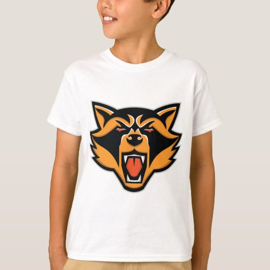 Angry Raccoon Face T-Shirt (Voorkant)