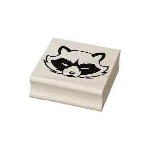 Angry Raccoon Logo Rubberstempel