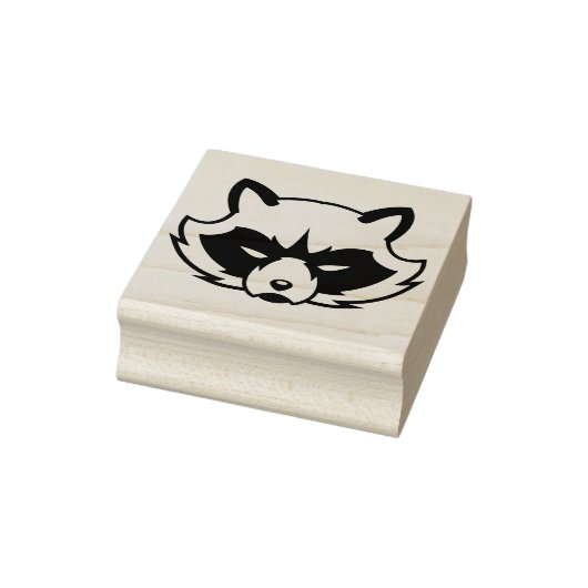 Angry Raccoon Logo Rubberstempel (Stempel)
