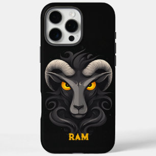 Angry Ram Black iPhone 16 Pro Max Hoesje