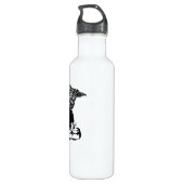 Angry Raven in Black Pick Your Background Waterfles (Achterkant)