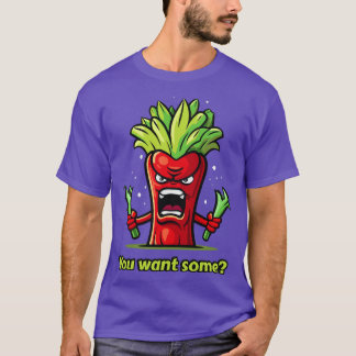 Angry Red Celery Groenten T-shirt