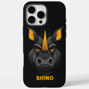 Angry Rhino Black iPhone 16 Pro Max Hoesje