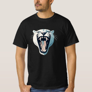 Angry Roaring Tiger Face Design T-shirt