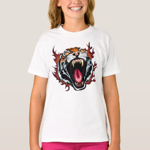 Angry Roaring Tiger Face T-shirt