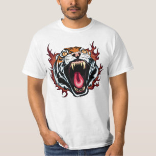 Angry Roaring Tiger Face T-Shirt