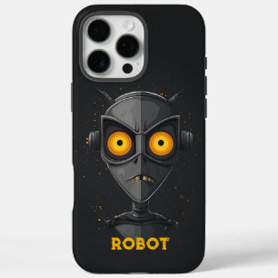 Angry Robot Black iPhone 16 Pro Max Hoesje