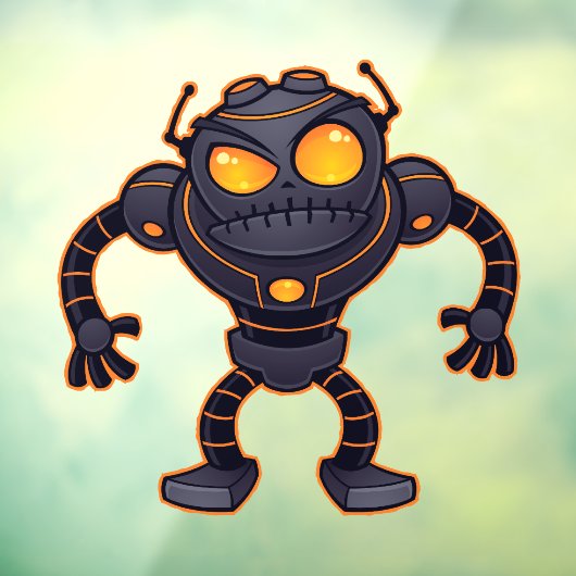 Angry Robot Raamsticker (Vel 3)