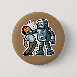 Angry Robot Ronde Button 5,7 Cm