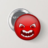 Angry rood ronde button 5,7 cm (Voorkant /achterkant)