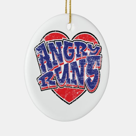 Angry Runs fans ontwerp v2 Keramisch Ornament (Rechts)