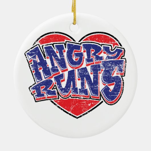 Angry Runs fans ontwerp v2 Keramisch Ornament (Achterkant)