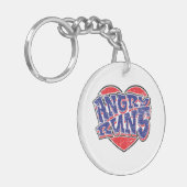 Angry Runs fans ontwerp v2 Sleutelhanger (Voorkant Links)