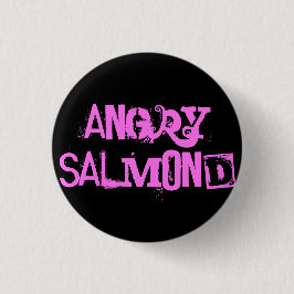 Angry Salmond Ronde Button 3,2 Cm