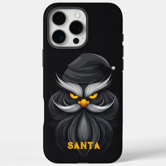 Angry Santa Black Case-Mate iPhone Case (Achterkant)