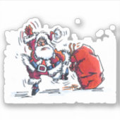 Angry Santa contour sticker (Voorkant)