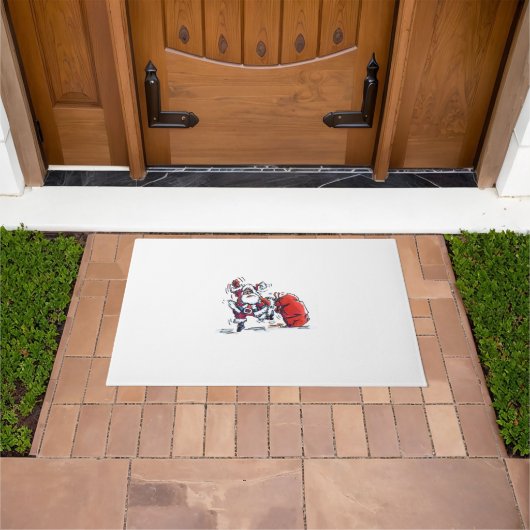 Angry Santa doormat Deurmat (Buiten)