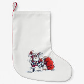 Angry Santa Kerstmis kous klein Kleine Kerstsok (Voorkant)