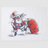 Angry Santa tissuepapier groot (Voorkant)