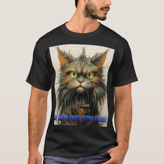 Angry schattige kat t-shirt (Voorkant)
