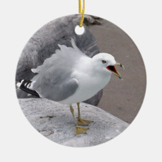 Angry Seagull Keramisch Ornament